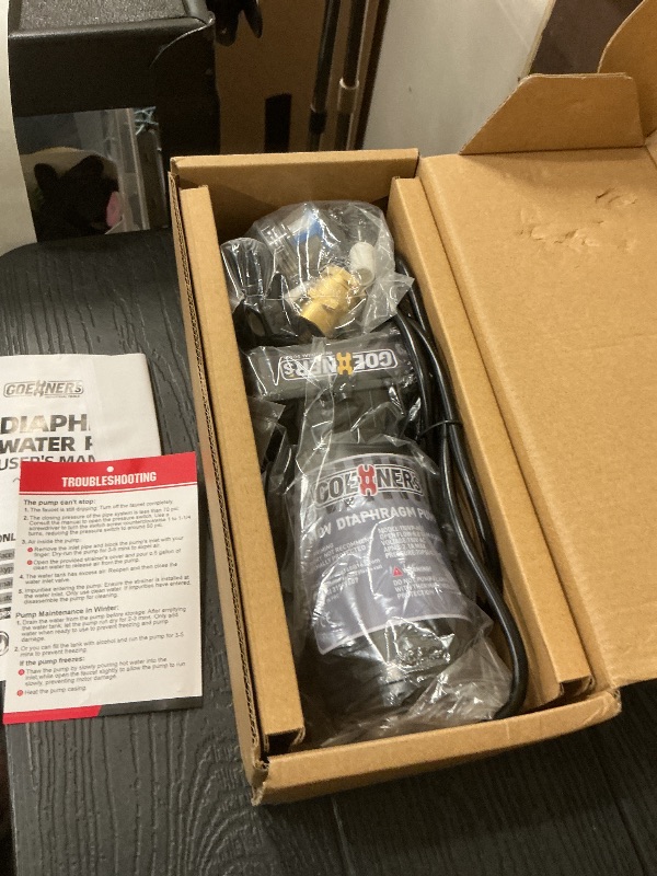 Photo 1 of [Upgraded Version] 110V AC Fresh Water Pump, 6GPM 70 PSI Self-Priming Diaphragm Water Pump with Power Plug, Pressure Switch, Brass Connector and Strainer, for Kitchen Bathroom Garden Hose