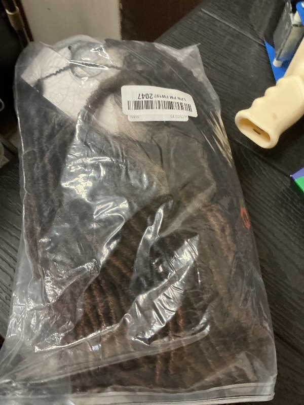 Photo 1 of FAVE Soft Faux Locs Wig Synthetic Full Double Lace Dreadlock Wig Ombre Brown Braided Wigs for Black Women Dreads Wig for Women Natural Looking Part Free?Natural Color,280g?