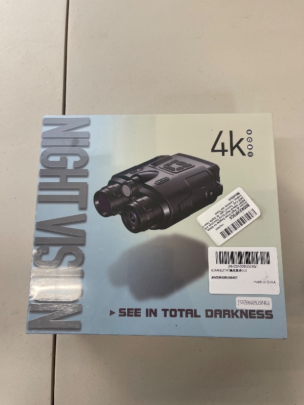 Photo 1 of Diyimin 4K Night Vision Goggles for Adults, 2000FT Infrared Night Vision Binoculars with 64GB Card, Tactical Light, 8X Digital Zoom for Outdoor, Camping and Travel