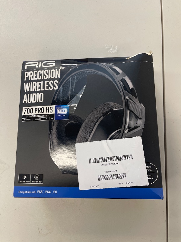 Photo 1 of RIG 700 PRO HS Wireless Gaming Headset for PlayStation PS4, PS5, Switch docked, PC - Hi-Fi Drivers - Spatial Audio - Ultra Lightweight - Durable - Removable Noise Canceling Mic (NOT Xbox Compatible)