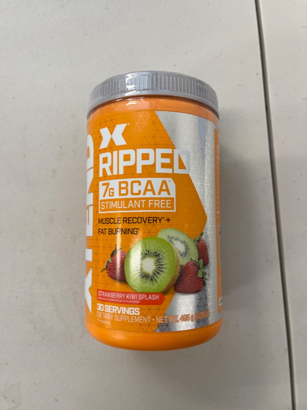 Photo 1 of Xtend Ripped BCAA Powder Strawberry Kiwi | Cutting Formula + Sugar Free Post Workout Muscle Recovery Drink with Amino Acids | 7g BCAAs for Men & Women | 30 Servings