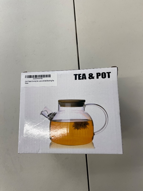 Photo 1 of Generic Glass Teapot Stovetop Safe, 33.8oz/1000ml Clear Teapots with Removable Filter Spout, Teapot for Loose Leaf and Blooming Tea, small, GBWP30001-101