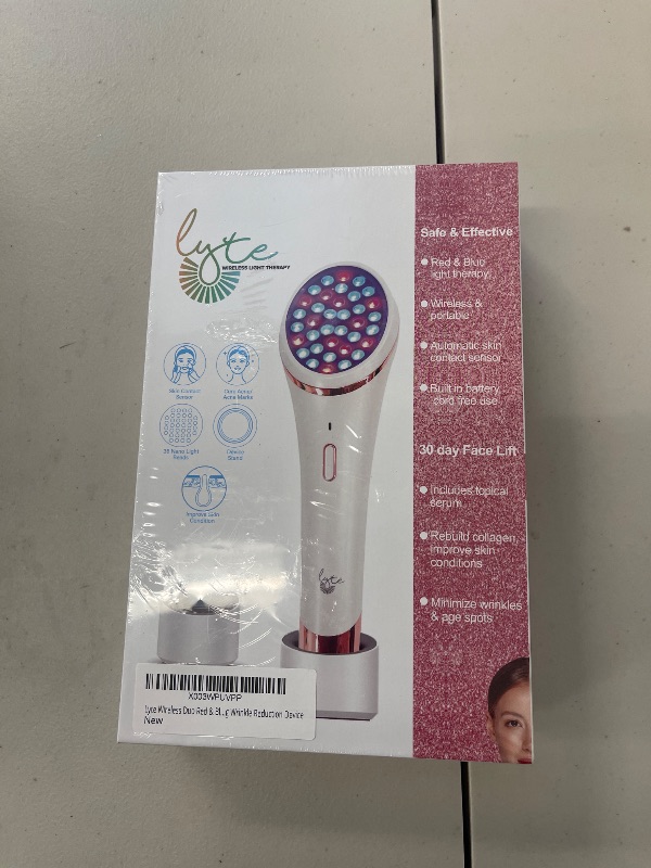 Photo 1 of Lyte Wireless Duo LED Light Therapy Red & Blue Light Therapy Wand for Face Includes Hyaluronic Serum w/Automatic Sensor Wrinkle Reduction Facial Handheld Tool