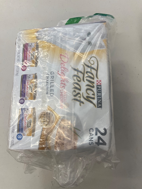 Photo 1 of Purina Fancy Feast Delights with Cheddar Grilled Chicken, Turkey or Whitefish and Cheddar Cheese Feast in Gravy Wet Cat Food Variety Pack - (Pack of 24) 3 oz. Cans