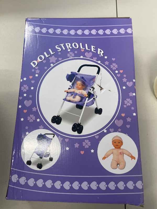 Photo 1 of Baby Doll Collection Anivia Doll Stroller Heart Design Gifts for Toddlers and Girls Foldable Doll Stroller