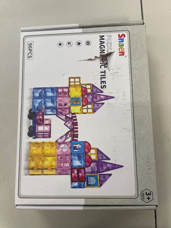 Photo 1 of SNAEN Magnet Building Tiles for Kids Ages 3-5 4-8, 96 Pieces Educational Magnet Toys for 3 4 5 6 7 8 Years Old Boys, 3D Building Blocks, Creative Play for Ages 5-7, Toddler Toy Gifts