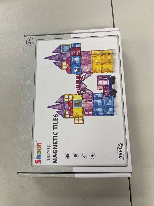 Photo 1 of SNAEN Magnet Building Tiles for Kids Ages 3-5 4-8, 96 Pieces Educational Magnet Toys for 3 4 5 6 7 8 Years Old Boys, 3D Building Blocks, Creative Play for Ages 5-7, Toddler Toy Gifts