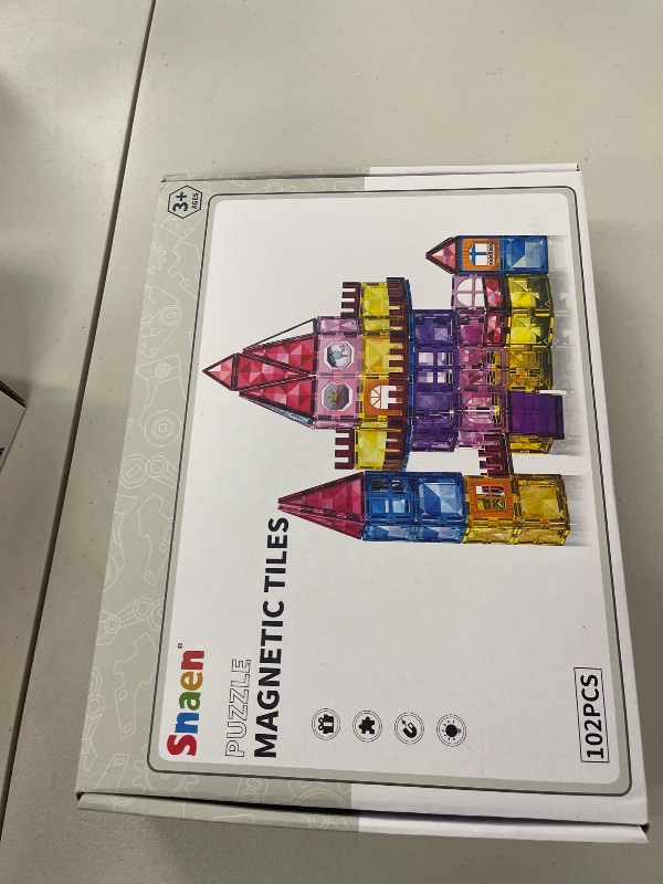 Photo 1 of SNAEN Magnet Building Tiles for Kids Ages 3-5 4-8, 102 Pieces Educational Magnet Toys for 3 4 5 6 7 8 Years Old Boys, 3D Building Blocks, Creative Play for Ages 5-7, Toddler Toy Gifts