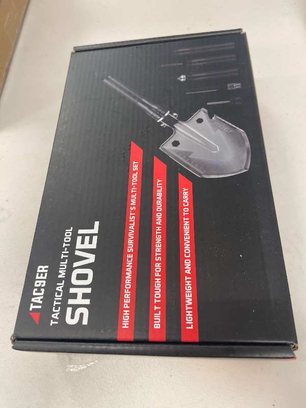 Photo 1 of TAC9ER Survival Shovel Multitool with Carrying Case - Emergency Collapsible Tactical Shovel for Camping, Beach, Offroading, or Backpacking