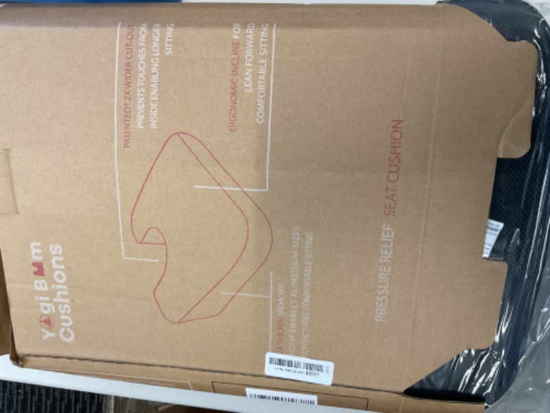 Photo 1 of YogiBum Patented Cushion | Extra Large Tailbone Gap | XL Size for 190lbs+ | Med Size for 150-190lbs | Relief for LowBack, Tailbone, Sciatica, Hemorrhoids | Snug Fit on Office/Computer Chairs