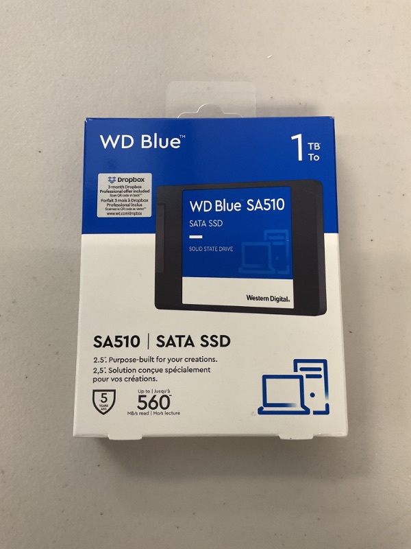 Photo 1 of WD Blue SA510 1TB 2.5" SATA SSD with up to 560MB/s Read Speed