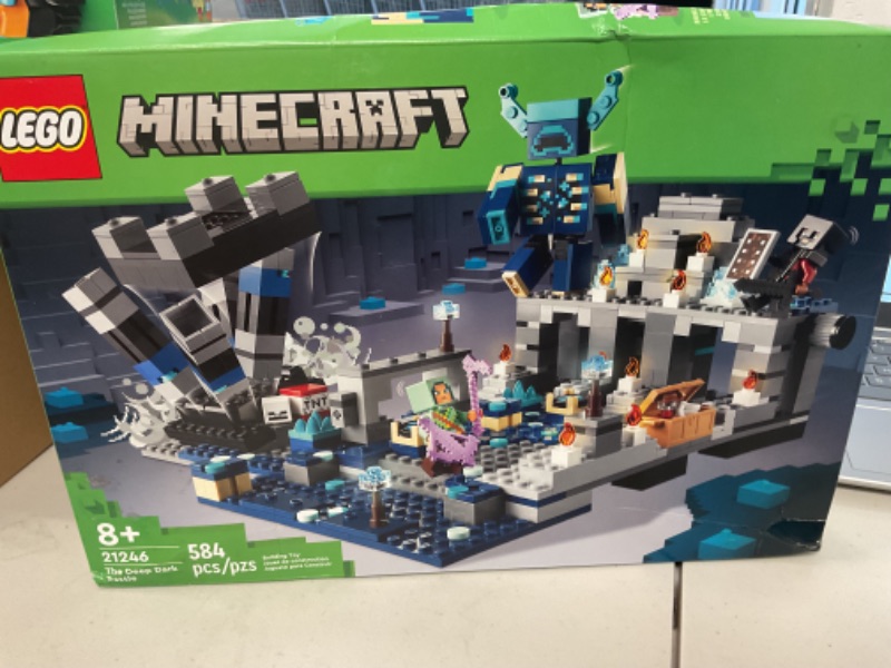 Photo 1 of LEGO Minecraft The Deep Dark Battle Set, 21246 Biome Adventure Toy, Ancient City with Warden Figure, Exploding Tower & Treasure Chest, for Kids Ages 8 Plus