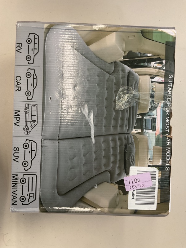 Photo 1 of SAYGOGO SUV Air Mattress Camping Bed Cushion Pillow - Inflatable Thickened Car Air Bed with Air Pump Portable Sleeping Pad Mattress for Home Car Travel Camping Upgraded Version - Grey