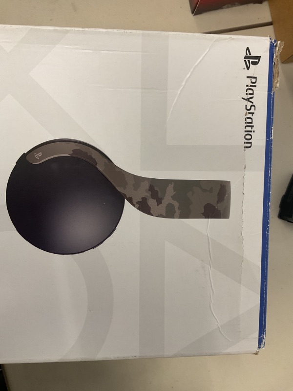 Photo 1 of PlayStation Pulse 3D Wireless Headset for PS5, PS4, and PC - Gray Camouflage (Renewed)