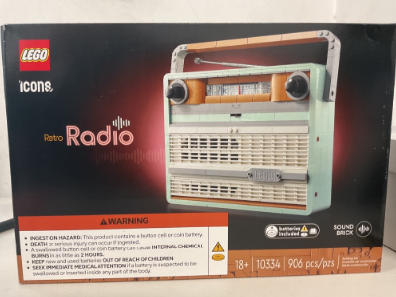 Photo 1 of LEGO Icons Retro Radio Building Set for Adults - Home Decor for Bedroom, Living Room, Desk for Vintage Aesthetic with Sound Effects & Smart Phone Integration - Gift for Graduation - 10334