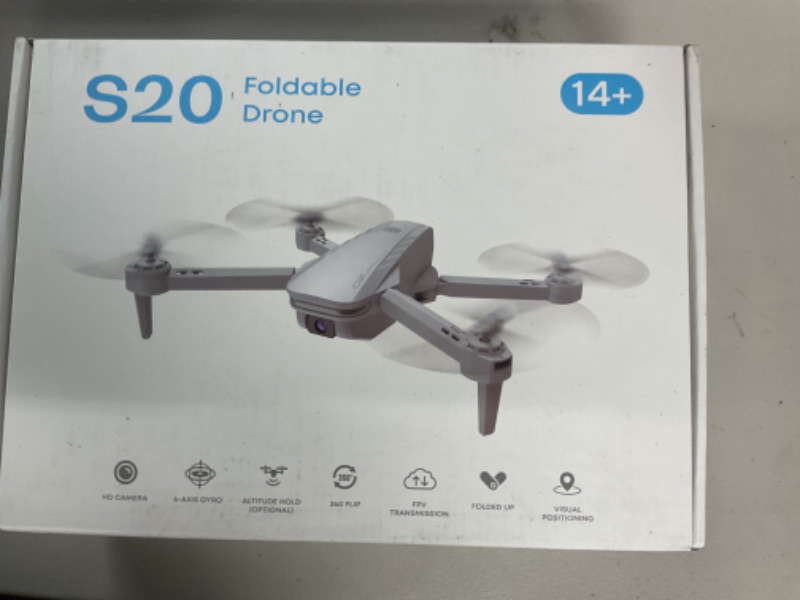 Photo 1 of Drone with 1080P UHD Camera for Adults Beginners, Ficinto FPV RC Quadcopter with 3D Flip, Gravity Sensor, Gesture Control, Altitude Hold, One Key Start, Headless Mode, Auto Hover, 2 Batteries(30Mins)