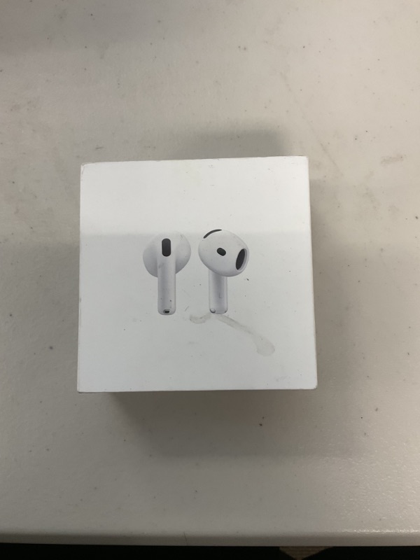 Photo 1 of Apple AirPods 4 Wireless Earbuds, Bluetooth Headphones, Personalized Spatial Audio, Sweat and Water Resistant, USB-C Charging Case, H2 Chip, Up to 30 Hours of Battery Life, Effortless Setup for iPhone