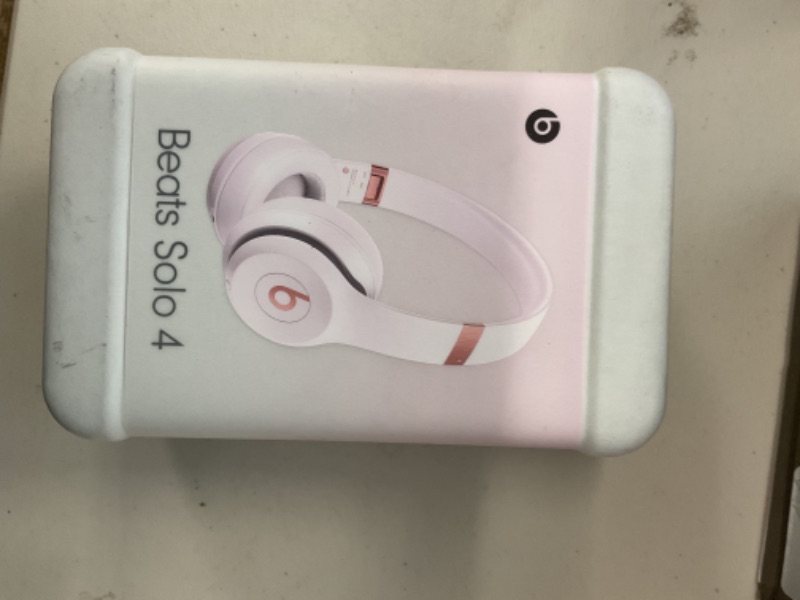 Photo 1 of Beats Solo 4 - Wireless Bluetooth On-Ear Headphones, Apple & Android Compatible, Up to 50 Hours of Battery Life - Cloud Pink