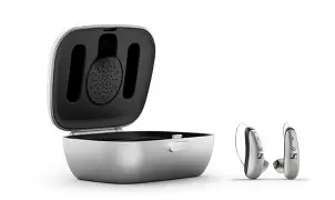 Photo 1 of AIR Hearing Aid (Pair), OTC Rechargeable, Crystal-clear Digital Sound by MDHearing, Perfect for Glasses, Nearly Invisible