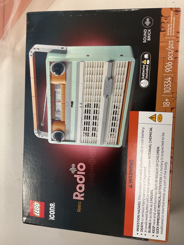 Photo 1 of LEGO Icons Retro Radio Building Set for Adults - Home Decor for Bedroom, Living Room, Desk for Vintage Aesthetic with Sound Effects & Smart Phone Integration - Gift for Graduation - 10334