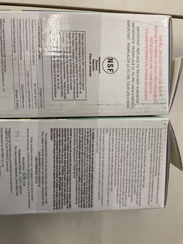 Photo 1 of Samsung Genuine DA29-00003G Refrigerator Water Filter, 1 Pack (Packaging may vary))