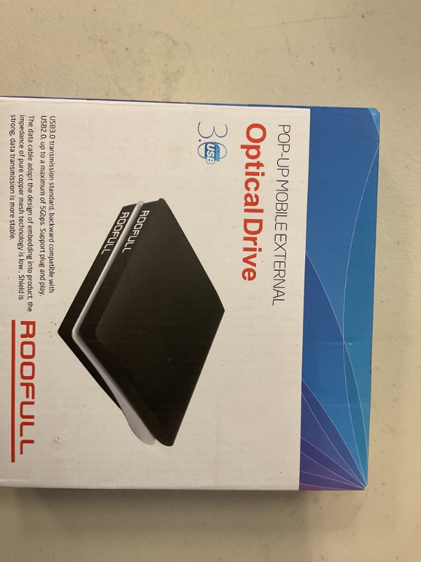 Photo 1 of ROOFULL Premium External CD/DVD Drive for Laptop USB 3.0 CD DVD Reader Writer Burner Player Adapter ROM +/-RW Optical Disk Drive Portable for Windows 11/10 Mac MacBook Linux Computer Desktop PC