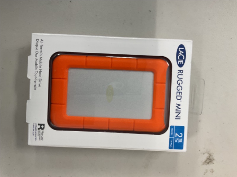 Photo 1 of LaCie Rugged Mini 2TB External Hard Drive Portable HDD - USB 3.0/ 2.0 Compatible
