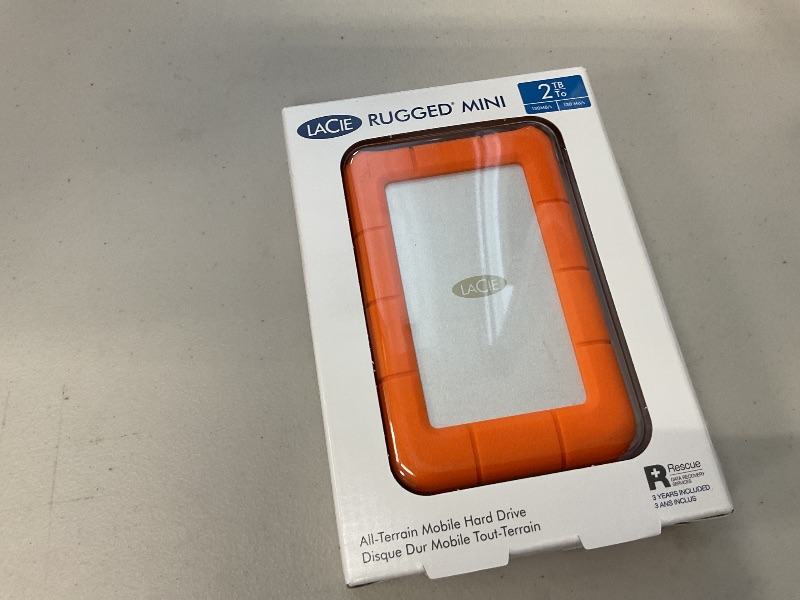 Photo 1 of LaCie Rugged Mini 2TB External Hard Drive Portable HDD - USB 3.0/ 2.0 Compatible