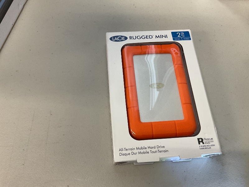 Photo 1 of LaCie Rugged Mini 2TB External Hard Drive Portable HDD - USB 3.0/ 2.0 Compatible