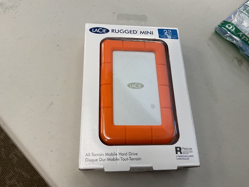 Photo 1 of LaCie Rugged Mini 2TB External Hard Drive Portable HDD - USB 3.0/ 2.0 Compatible