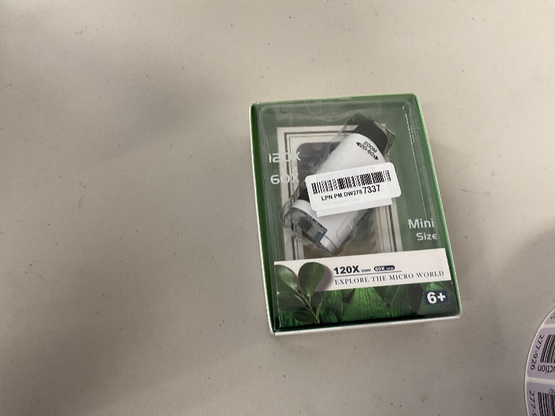 Photo 1 of Mini Microscope for Kids,60x-120x,LED Pocket Microscope,Portable Handheld Education Science Experiment Set Toys(White)