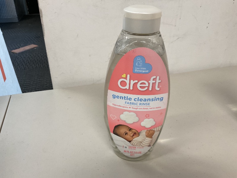 Photo 1 of Dreft Baby Gentle Cleansing Fabric Rinse, 48 fl oz, Hypoallergenic, Dermatologist Tested on Sensitive Skin, Odor Remover
