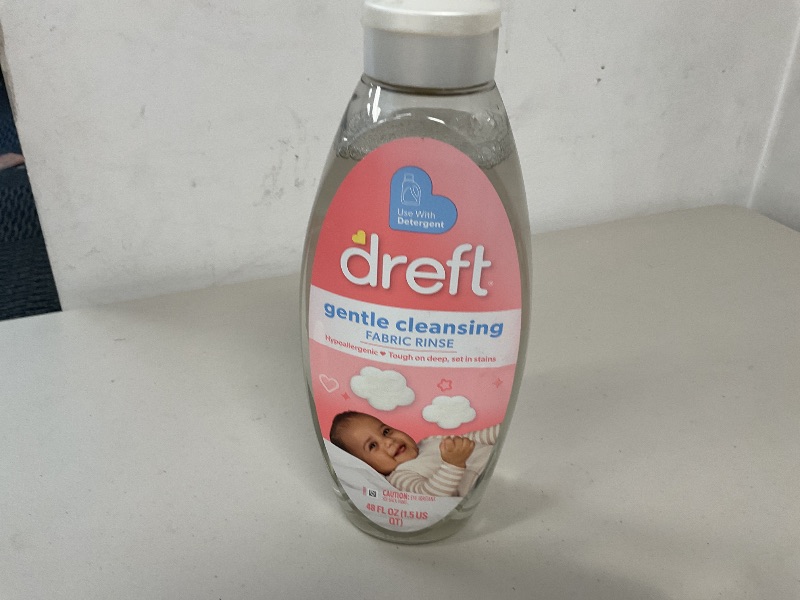 Photo 1 of Dreft Baby Gentle Cleansing Fabric Rinse, 48 fl oz, Hypoallergenic, Dermatologist Tested on Sensitive Skin, Odor Remover