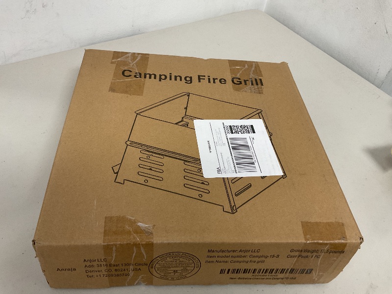 Photo 1 of Portable Fire Pit, Camping Campfire Grill,14inch Detachable Firepits for Outdoor, Heavy Duty fire Barbeque Grill with Kitchen Tongs for Traveling, Camping, Picnicking, Cooking ?