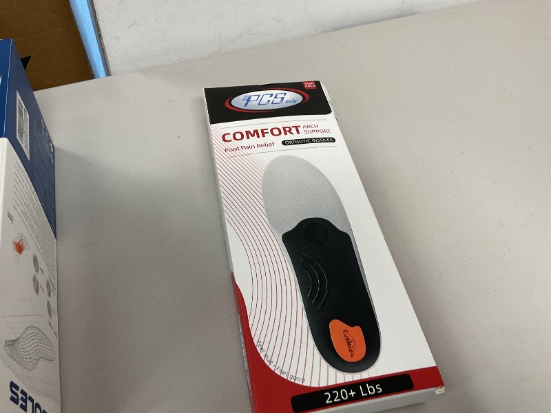 Photo 1 of PCSsole Heavy Duty Arch Support Insoles,220+lbs Plantar Fasciitis Orthotic Insoles,Work Boot Shoe Insert for Flat Feet, Heel Pain,Pronation,Foot Pain Relief,Metatarsal Support.31cm Red