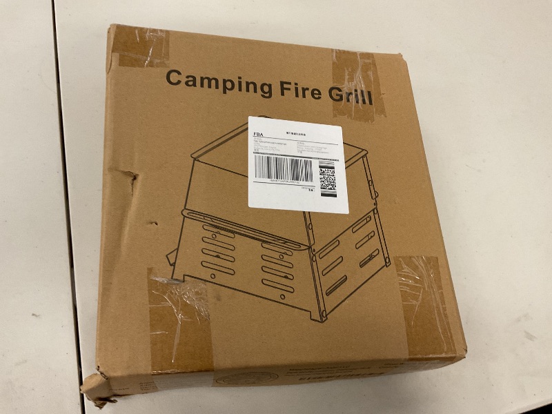 Photo 1 of Portable Fire Pit, Camping Campfire Grill,14inch Detachable Firepits for Outdoor, Heavy Duty fire Barbeque Grill with Kitchen Tongs for Traveling, Camping, Picnicking, Cooking ?