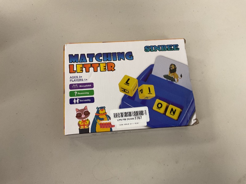 Photo 1 of SINBEE Matching Letter Games for Kids Birthday Gift, Learning Toys Ages 3-8, Birthday Party Halloween Xmas Easter Gifts for 3 4 5 6 7 8 Year Old Boys Girls (Blue)
