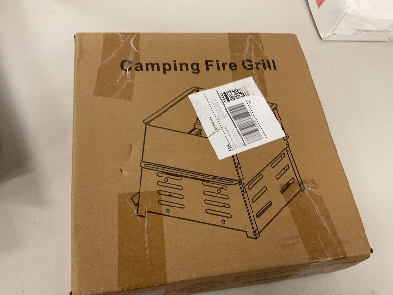 Photo 1 of Portable Fire Pit, Camping Campfire Grill,14inch Detachable Firepits for Outdoor, Heavy Duty fire Barbeque Grill with Kitchen Tongs for Traveling, Camping, Picnicking, Cooking ?