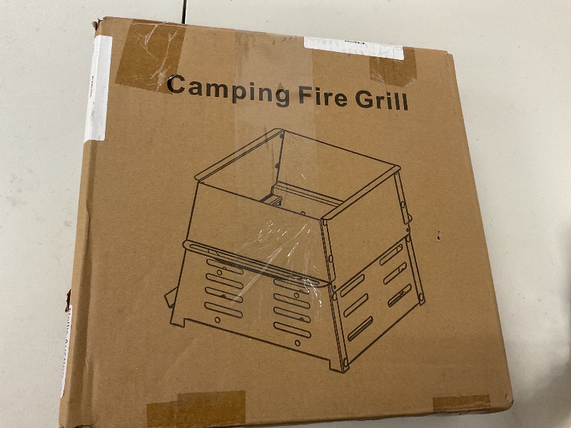 Photo 1 of Portable Fire Pit, Camping Campfire Grill,14inch Detachable Firepits for Outdoor, Heavy Duty fire Barbeque Grill with Kitchen Tongs for Traveling, Camping, Picnicking, Cooking ?