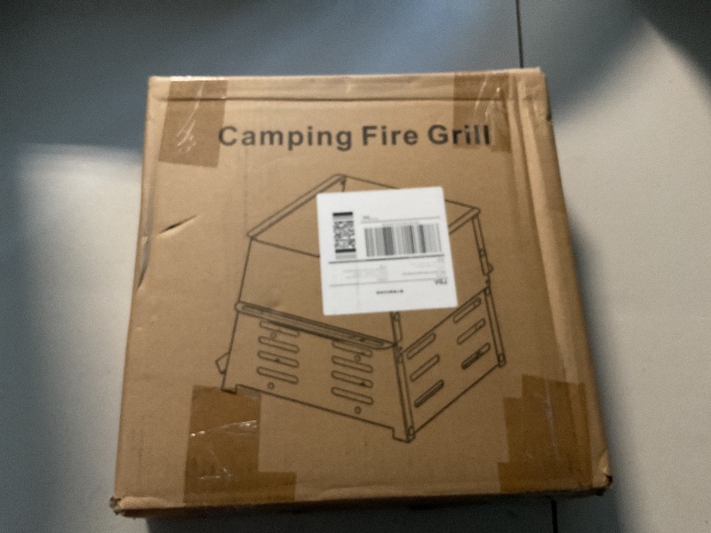 Photo 1 of Portable Fire Pit, Camping Campfire Grill,14inch Detachable Firepits for Outdoor, Heavy Duty fire Barbeque Grill with Kitchen Tongs for Traveling, Camping, Picnicking, Cooking ?