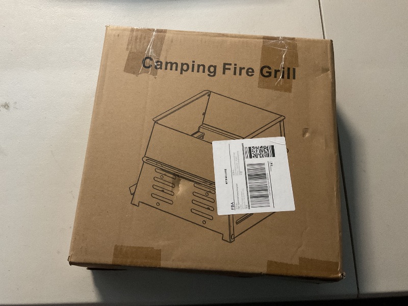 Photo 1 of Portable Fire Pit, Camping Campfire Grill,14inch Detachable Firepits for Outdoor, Heavy Duty fire Barbeque Grill with Kitchen Tongs for Traveling, Camping, Picnicking, Cooking ?