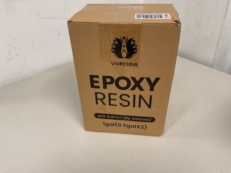 Photo 1 of Epoxy Resin 1 Gallon Kit with Pump High Glossy Food Safe Crystal Clear Bubble Free No Yellowing Easy Mix 1:1 for Craft DIY Jewelry Art Casting