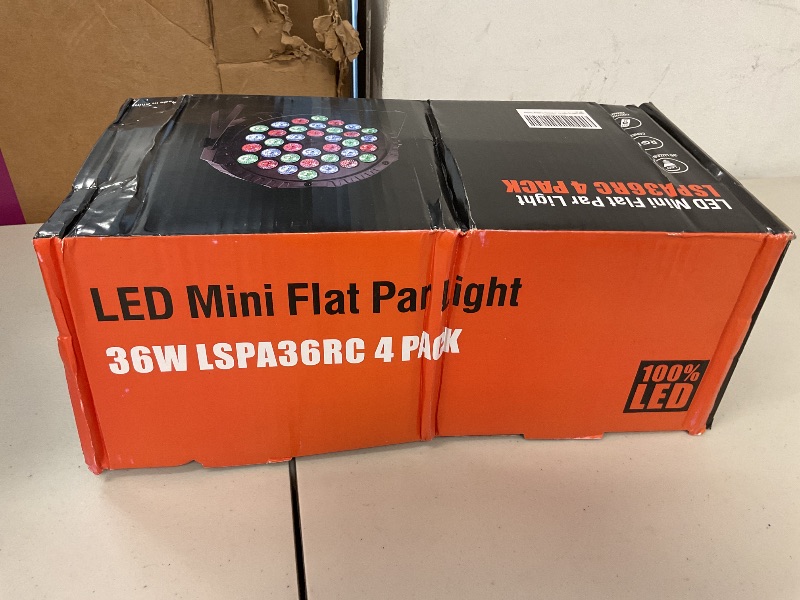 Photo 1 of Stage Lights Dj Lights for Parties Led Stage Lights Sound Activated Portable Party Lights Par Lights 36 Led RGB Remote Control Disco Lights Uplights for Indoor Events Bar Birthday Wedding Outdoor