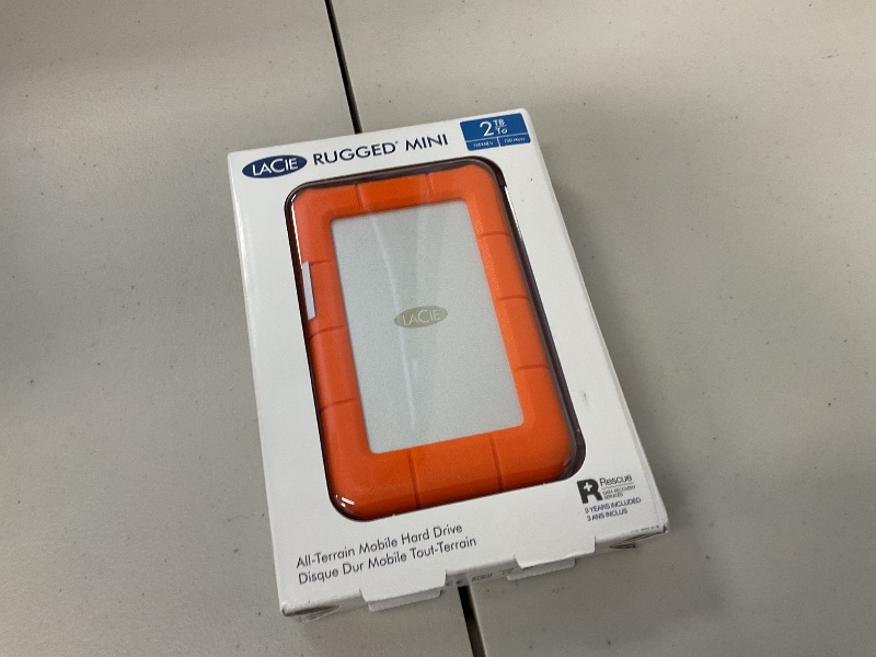 Photo 1 of LaCie Rugged Mini 2TB External Hard Drive Portable HDD - USB 3.0/ 2.0 Compatible