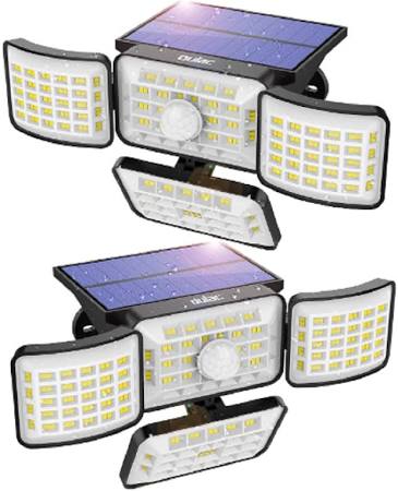 Photo 1 of Oulac Pt2 Solar Outdoor Lights 250 LED 3 Modes IP65 Waterproof Full Coverage Security Flood