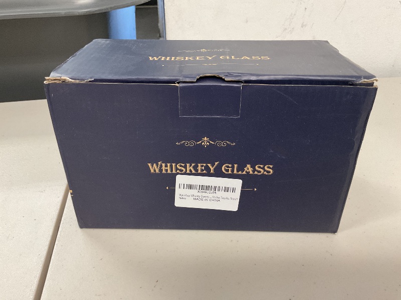 Photo 1 of Mipukbay Whiskey Glasses Set of 2, Thick Bottom Cocktail Glass with Luxury Box, Crystal Rock Glasses for Bourbon, Cognac, Vodka, Tequila, Scotch