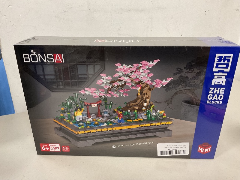 Photo 1 of Bonsai Building Sets?Japanese Style Cherry Blossom Tree Mini Building Blocks(1101PCS), Including Garden, Plants,Flowers?Meaningful Gift for 6 7 8 9 10+ Kids and Adults