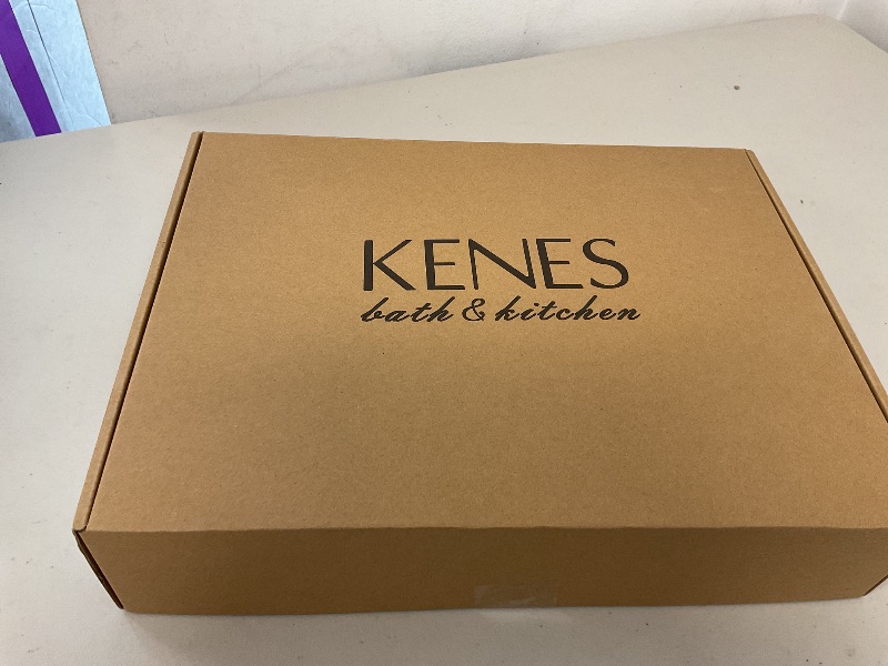 Photo 1 of KENES Brushed Gold 4 Inch 2 Handle Centerset Bathroom Faucet