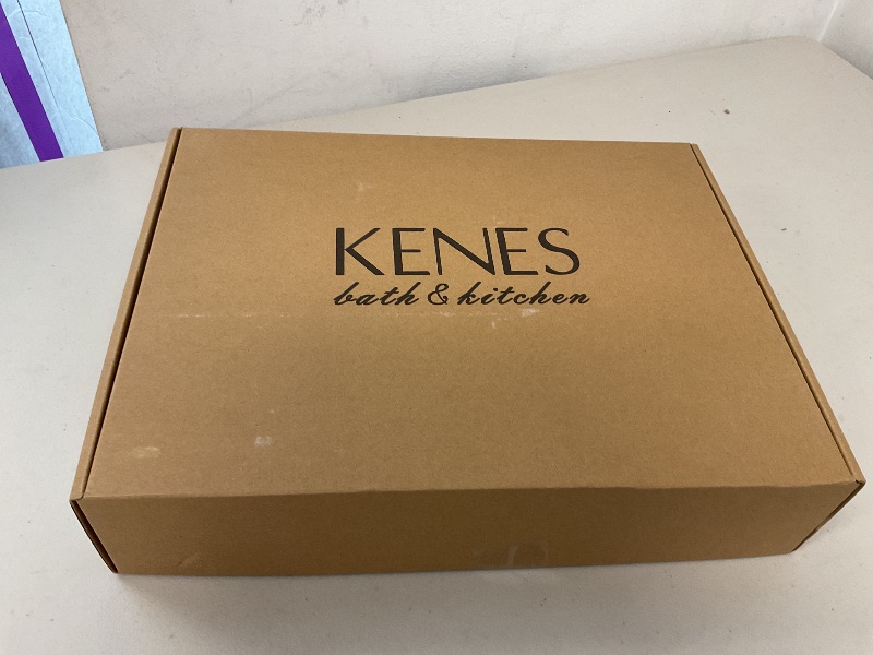 Photo 1 of KENES Brushed Gold 4 Inch 2 Handle Centerset Bathroom Faucet
