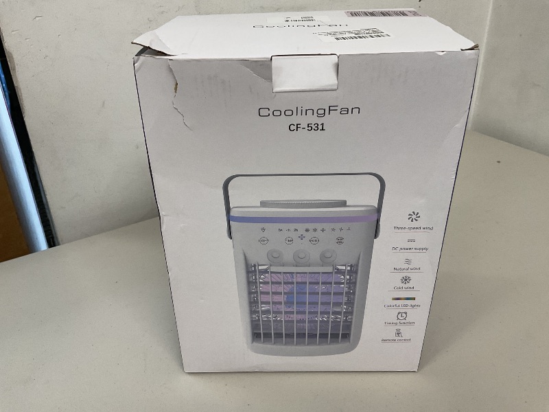 Photo 1 of Portable Air Conditioner, Evaporative Air Cooler, 2-4-8H Timer Auto-Off &Remote, Water Tank, Three ultrasonic nozzles, 3-Speed Personal Air Conditioner Cooling Fan